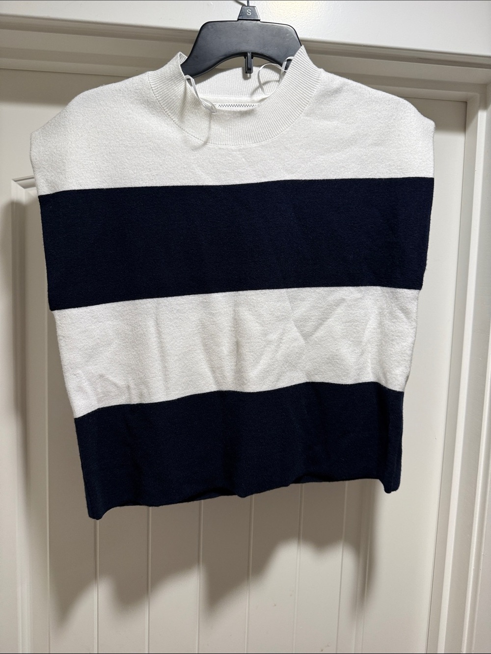 Classic White and Navy Stripe Sweater - Women